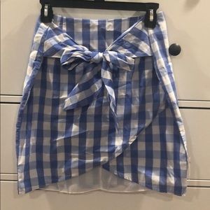 NWT Blue Plaid Skirt